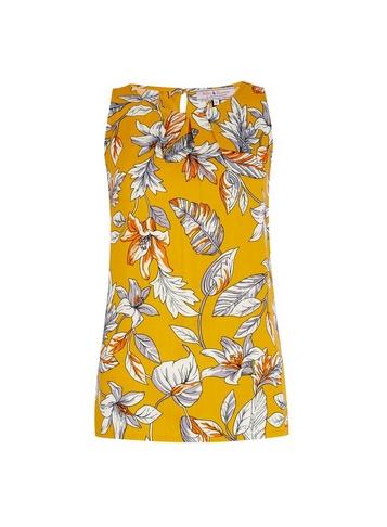*billie & Blossom Yellow Floral Print Shell Top