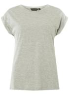 Dorothy Perkins Grey Roll Sleeve T-shirt