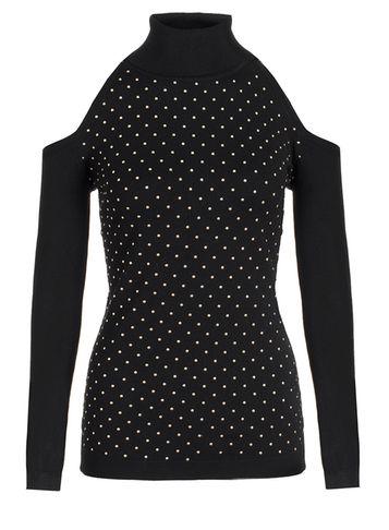 Dorothy Perkins *quiz Black Cold Shoulder Jumper