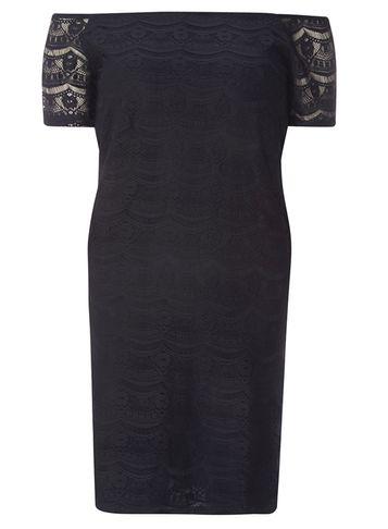 Dorothy Perkins *vila Navy Off Shoulder Dress