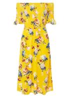 Dorothy Perkins Ochre Floral Bardot Dress
