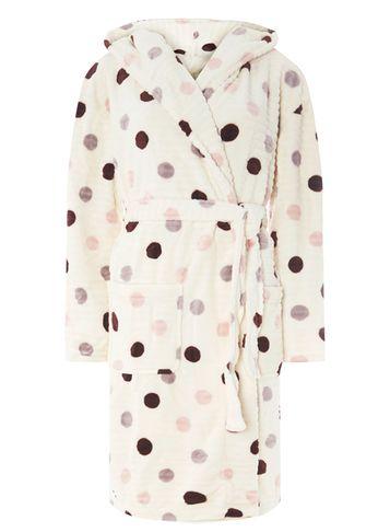 Dorothy Perkins Cream Spot Print Ripple Dressing Gown