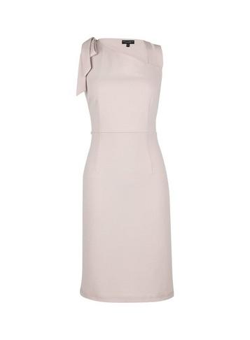 Dorothy Perkins *grey Bow Asymmetric Shift Dress