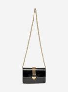 Dorothy Perkins Black Patent Mini Cross Body Bag