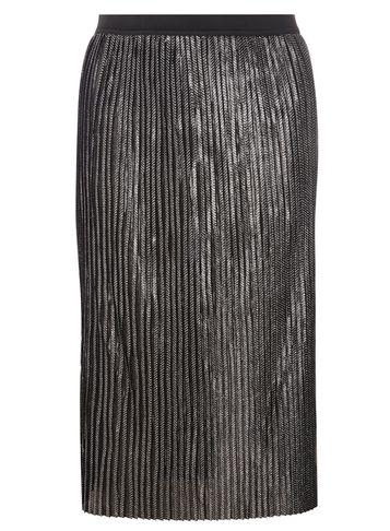Dorothy Perkins Silver Chain Pleated Midi Skirt