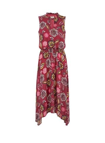 *billie & Blossom Tall Pink Floral Print Shirred Dress