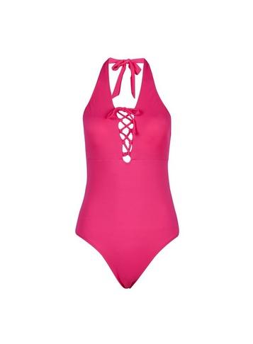 Dorothy Perkins *dp Beach Pink Lace Up Swimsuit