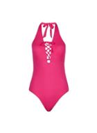 Dorothy Perkins *dp Beach Pink Lace Up Swimsuit