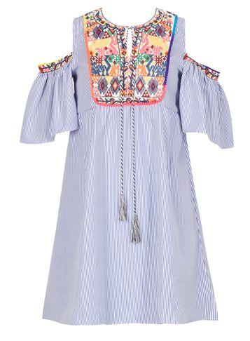 Dorothy Perkins *tenki Blue Pinstripe Shift Dress