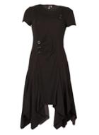 Dorothy Perkins *izabel London Black Asymmetric Hem Skater Dress