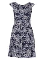 Dorothy Perkins *izabel London Navy Floral Lace Skater Dress