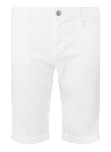 Dorothy Perkins White Knee Denim Shorts