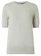 Dorothy Perkins Grey Pearl Button Knitted T-shirt