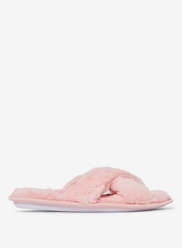 Dorothy Perkins Pink Fur Mules