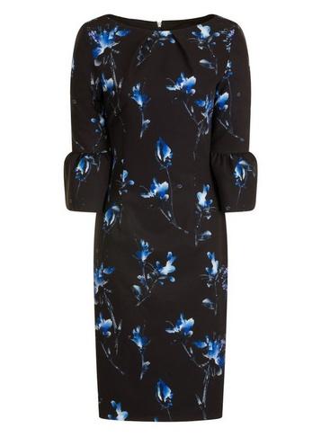 *paper Dolls Print Bell Sleeve Shift Dress