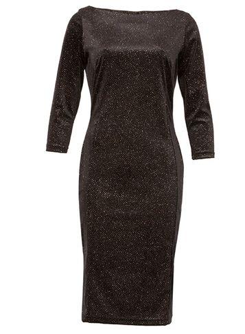 Dorothy Perkins *feverfish Black Spot Glitter Bodycon Dress