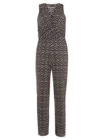 Dorothy Perkins Spot V-neck Wrap Jumpsuit