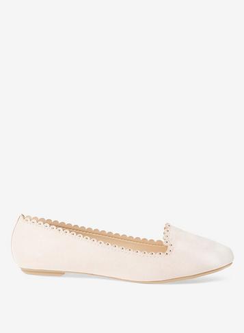 Dorothy Perkins Wide Fit Nude 'heidi' Microfibre Pumps