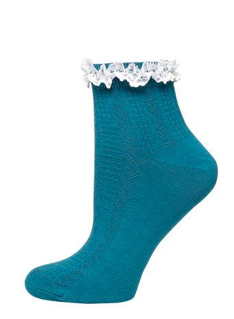 Dorothy Perkins Teal And Cream Lace Top