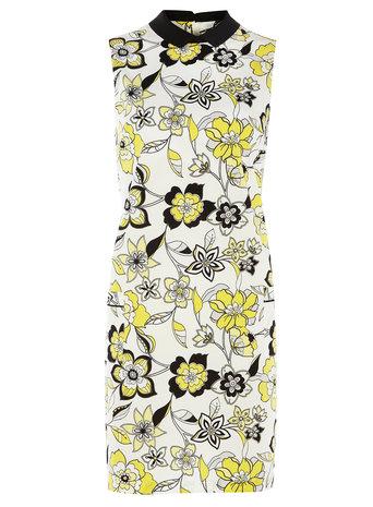 Dorothy Perkins Yellow Retro Floral Shift Dress