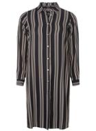 Dorothy Perkins Navy Stripe Split Side Shirt