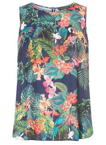 Dorothy Perkins Blue Tropical Top