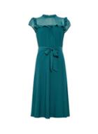 *billie & Blossom Forest Green Ruffle Midi Dress