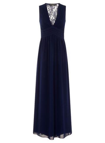 Dorothy Perkins *little Mistress Navy Lace Maxi Dress