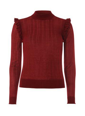 Dorothy Perkins *only Red Ruffle Sleeve Jumper
