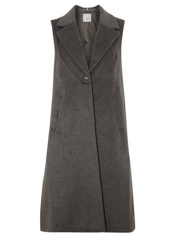 Dorothy Perkins Petite Grey Sleeveless Coat