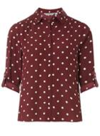 Dorothy Perkins Petite Port Spot Roll Sleeve Shirt