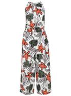 Dorothy Perkins *quiz Crepe Tropical Print Jumpsuit
