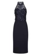 *chi Chi London Navy Floral Lace Bodycon Dress