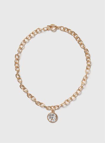 Dorothy Perkins Gold Chain Stone Necklace