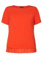 Dorothy Perkins Red Pleat Hem Tee