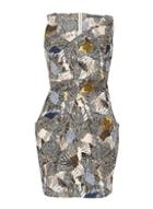 Dorothy Perkins *tenki Brown Pattern Tulip Dress