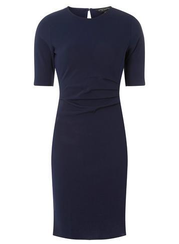 Dorothy Perkins Navy Ruched Pencil Dress