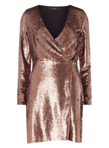 Dorothy Perkins *vero Moda Copper Wrap Mini Dress