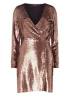 Dorothy Perkins *vero Moda Copper Wrap Mini Dress