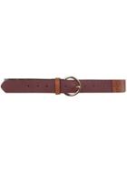 Dorothy Perkins Red And Tan Patchwork Jean Belt