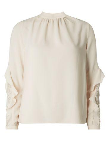 Dorothy Perkins Blush Lace Sleeve Blouse