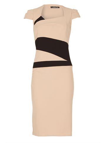 Dorothy Perkins *feverfish Beige Asymmetric Dress