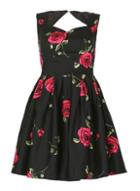 Dorothy Perkins *izabel London Black Floral Skater Dress