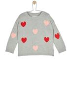 Dorothy Perkins *girls Grey Heart Knitted Jumper 