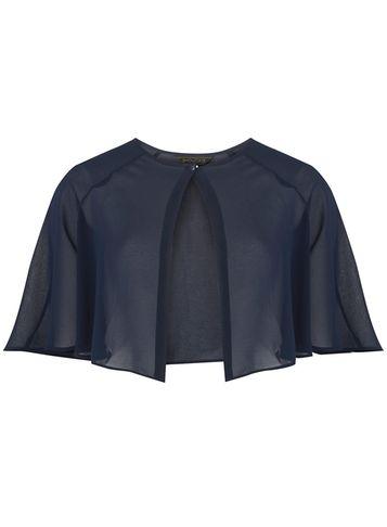 Dorothy Perkins *showcase Navy Chiffon Cover Up