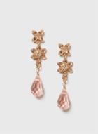 Dorothy Perkins Gold Floral And Bead Earrings