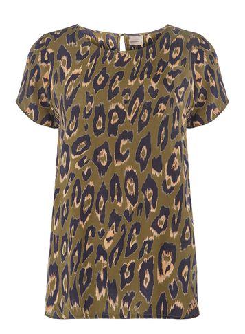 Dorothy Perkins *vero Moda Khaki Printed Green Shell Top