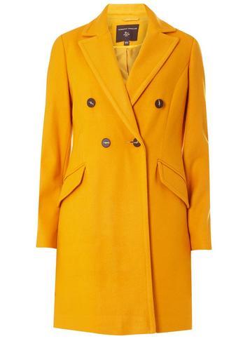 Dorothy Perkins Ochre Double Breasted Coat