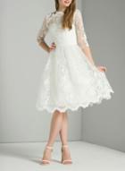 Dorothy Perkins *chi Chi London White Baroque Tea Dress