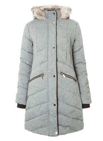 Dorothy Perkins Tall Grey Smart Puffer Jacket